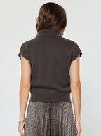 Turtleneck Short Sleeve Knit Sweater