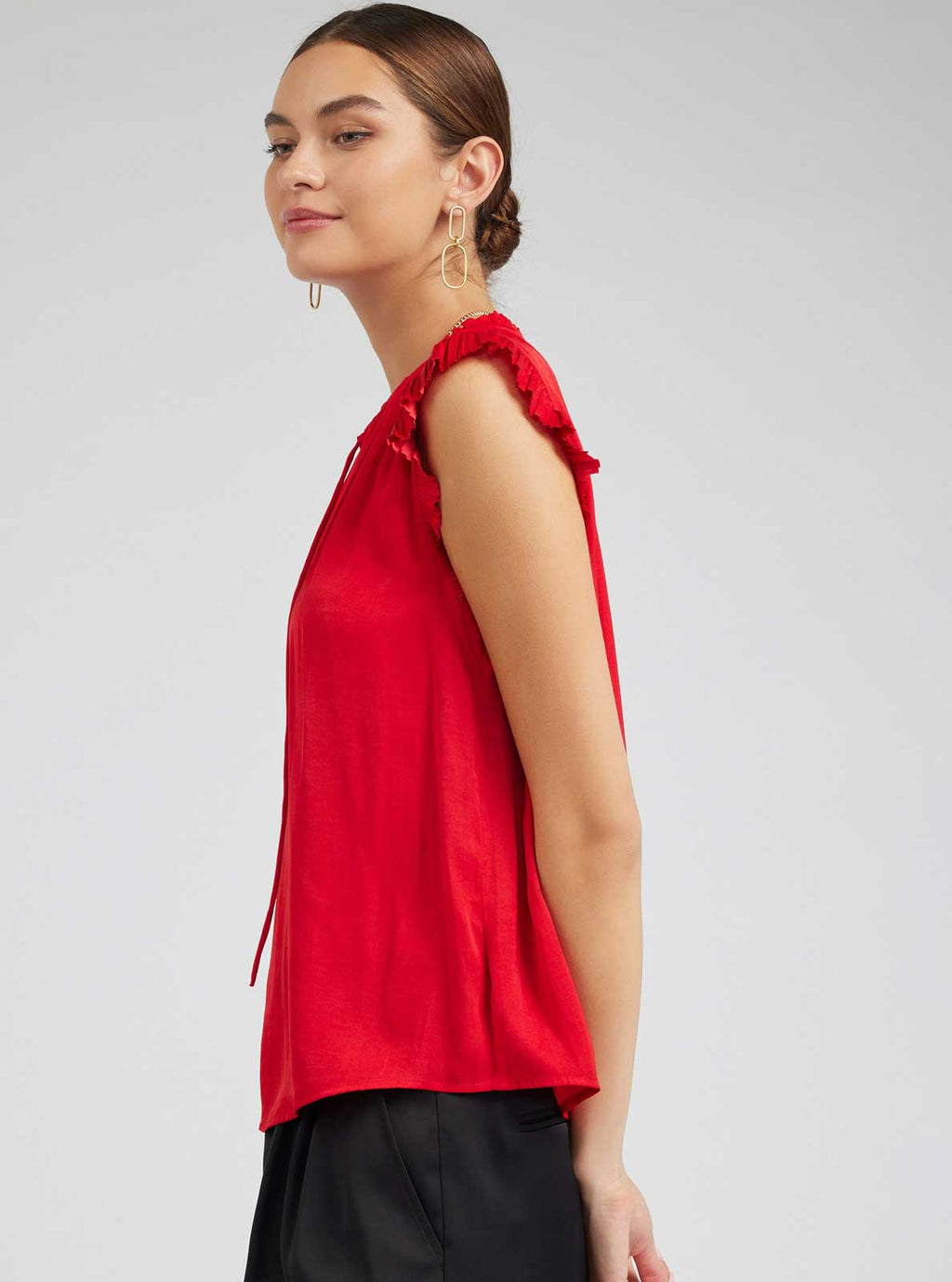 Margot Pleated Sleeve Blouse