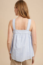 BUTTON BACK SMOCK TANK