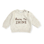 BORN TO SHINE Chunky Knit Slouchy Baby Pullover Sweater