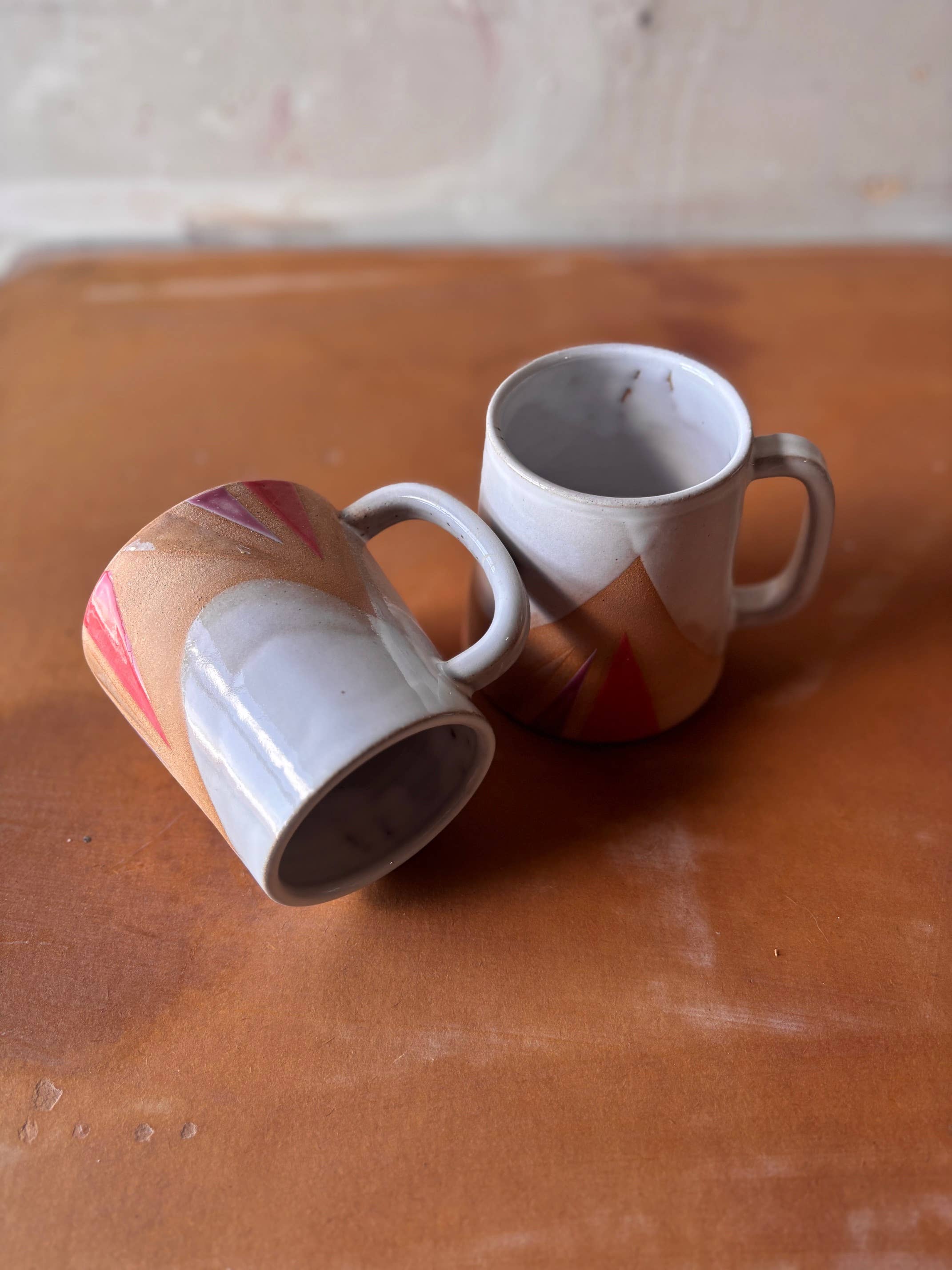 Triangles Geometric Mug Handmade Ceramic