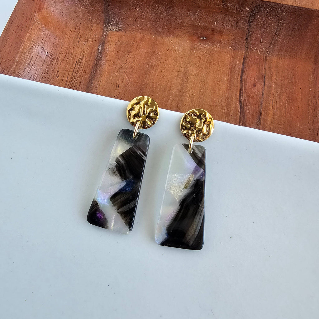 Mia Mini Earrings- Midnight Opal