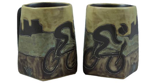 Bicyclist Square Mug