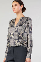 Floral Print Surplus Top