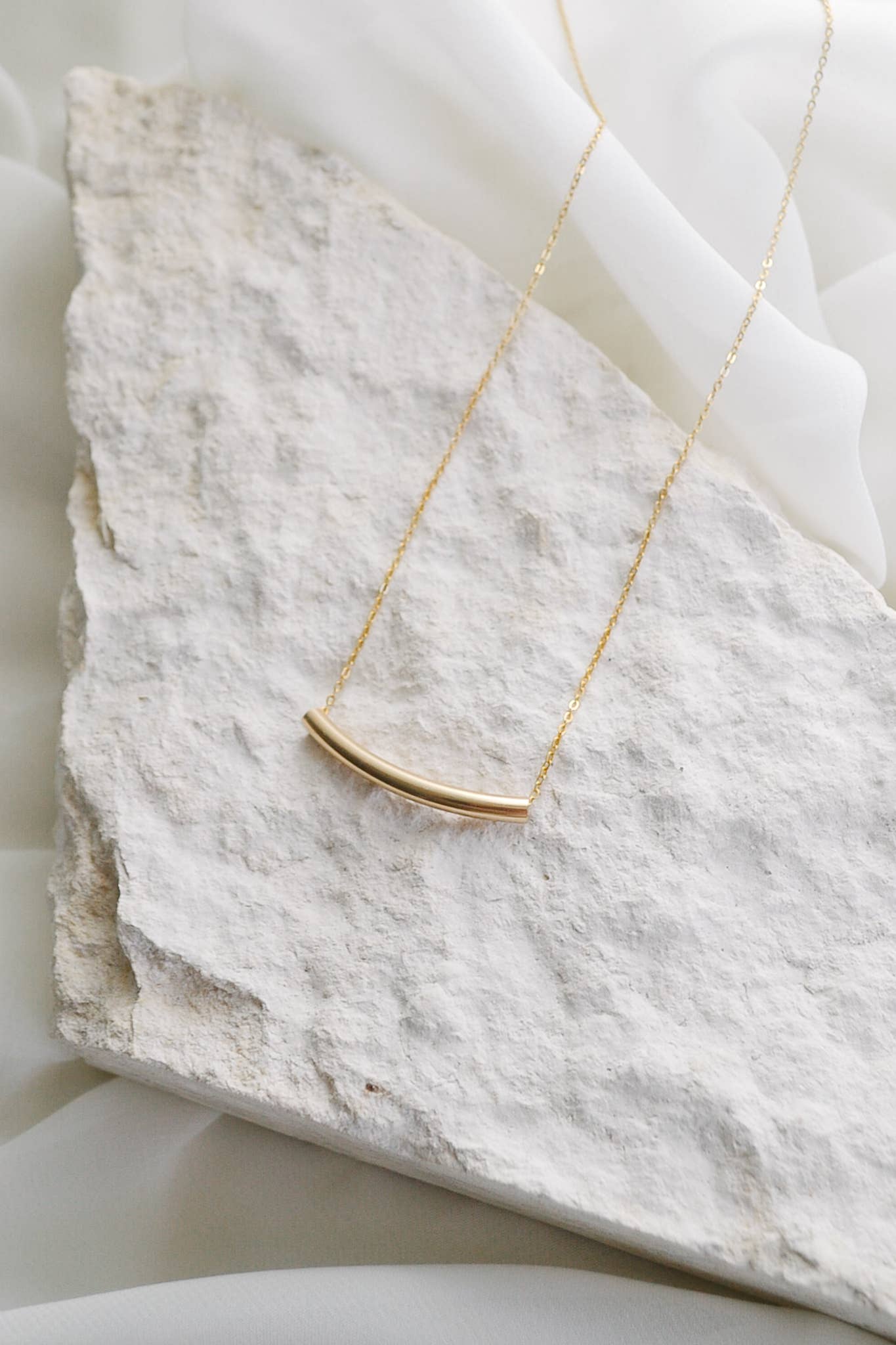 Gold Fill Tube Necklace
