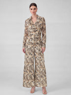 Leopard Tiered Wide Leg Palazzo Pants