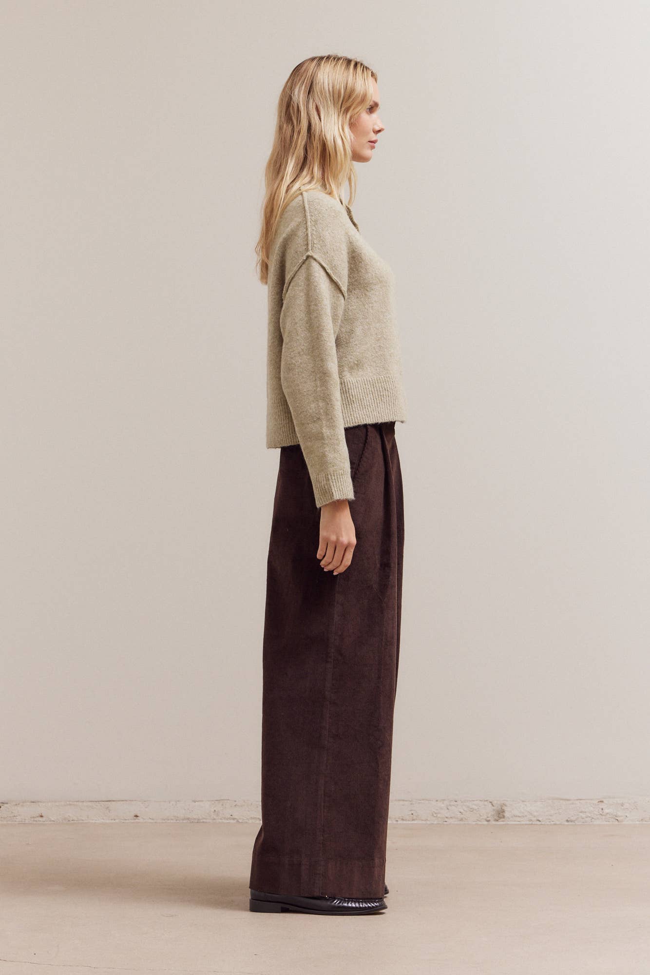 HALF BUTTON DOWN SWEATER