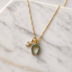 Opal and Turquoise Horseshoe Necklace