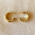 Chubby C-Hoop Earrings - 18k Gold Filled 25mm