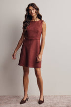Stretch Suede Sleeveless Mini Dress