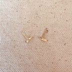 Crescent Moon Stud Earrings