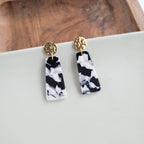 Mia Mini Earrings - Black & White // Jewelry, Earrings, Fall