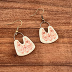 Rose Short Leafy Earrings