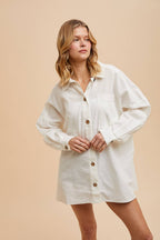 Linen Blend Button Down
