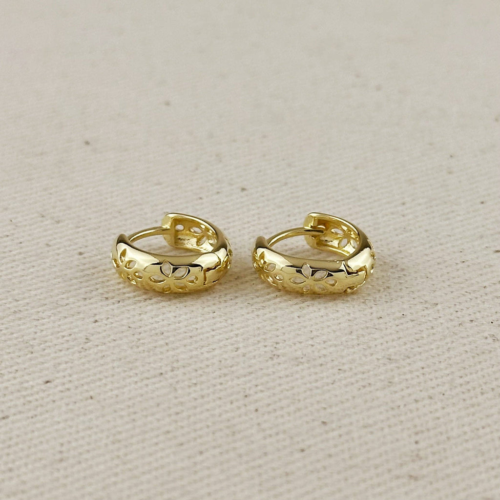 Leaves Huggie Earrings