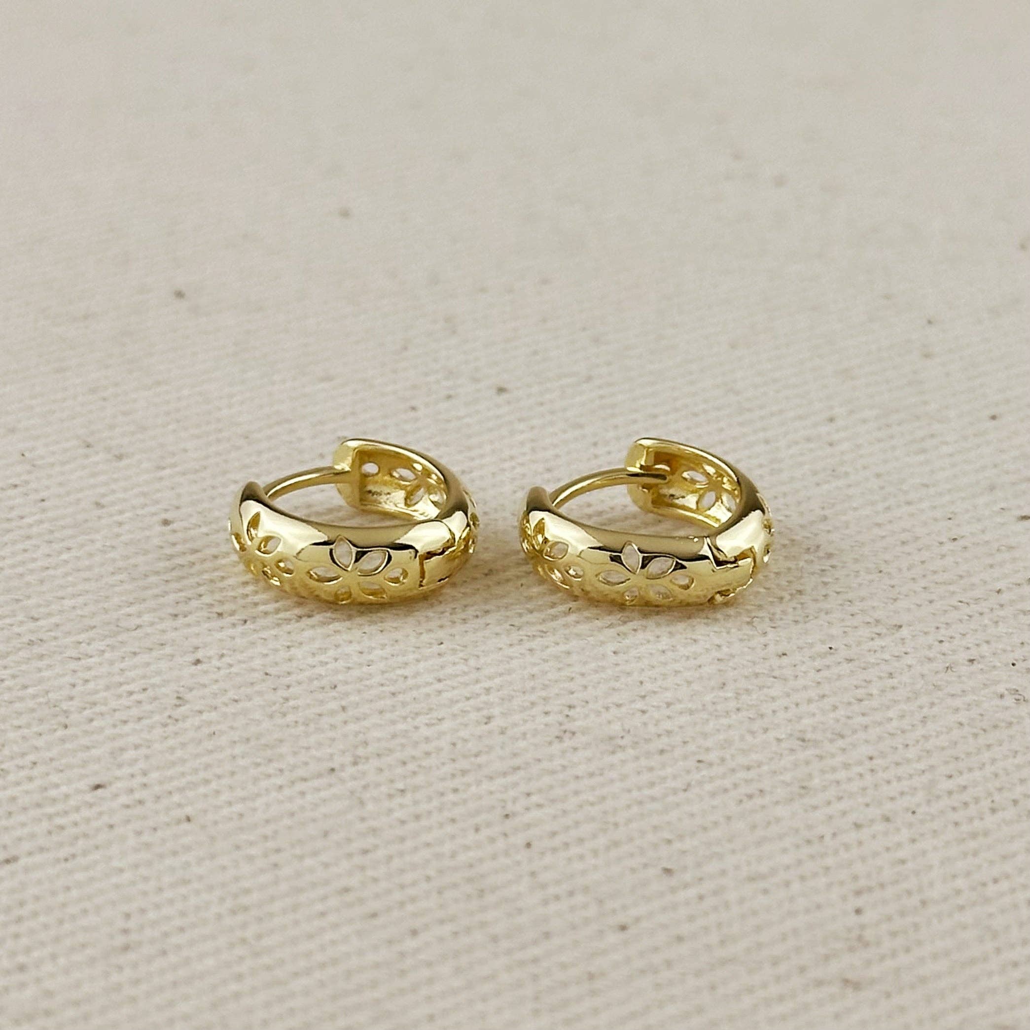 Leaves Huggie Earrings
