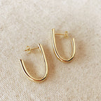 J Hoop Earrings - 18k Gold Filled