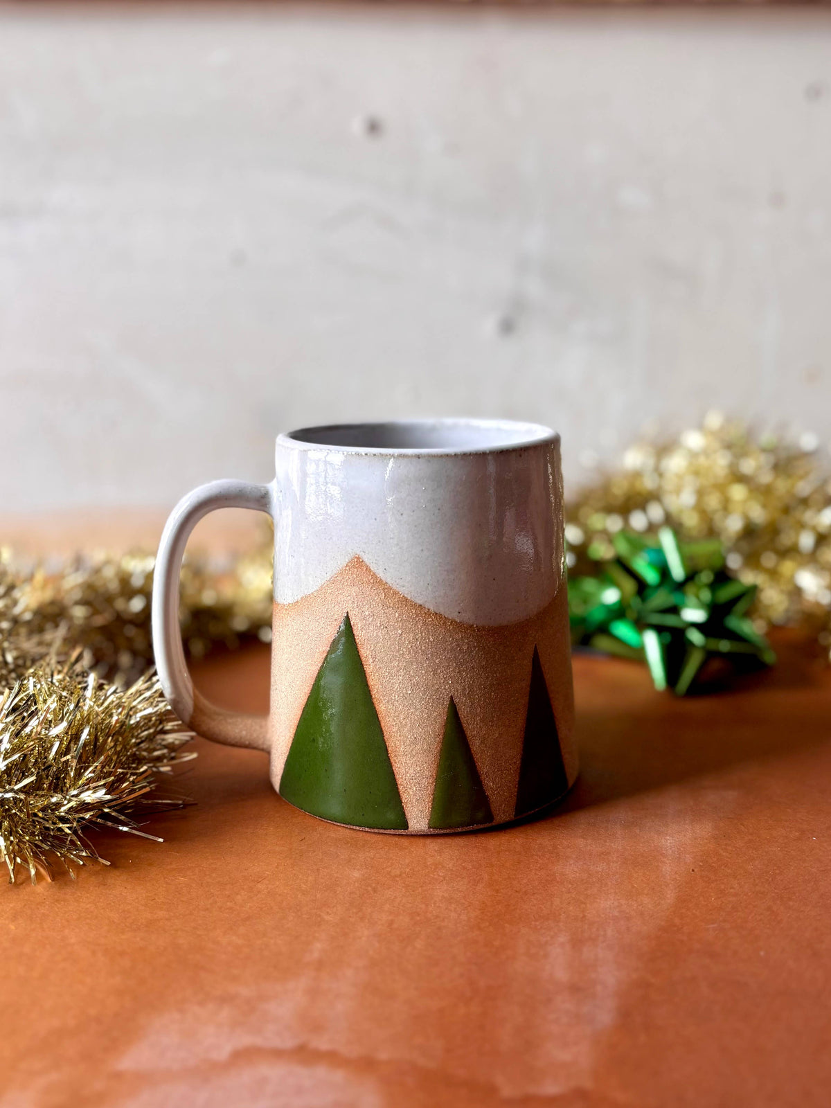 Evergreen Peaks - Handmade Ceramic Mountain Landscape Mug