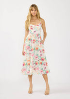 Floral Quilted Midi Dress