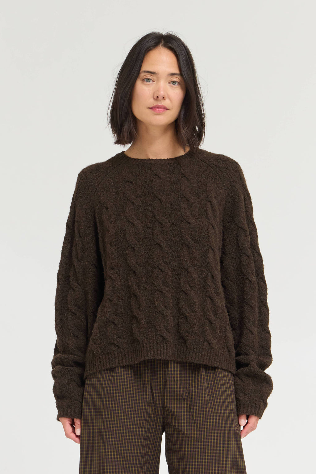 Wide Cable Knit Sweater