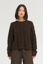 Wide Cable Knit Sweater