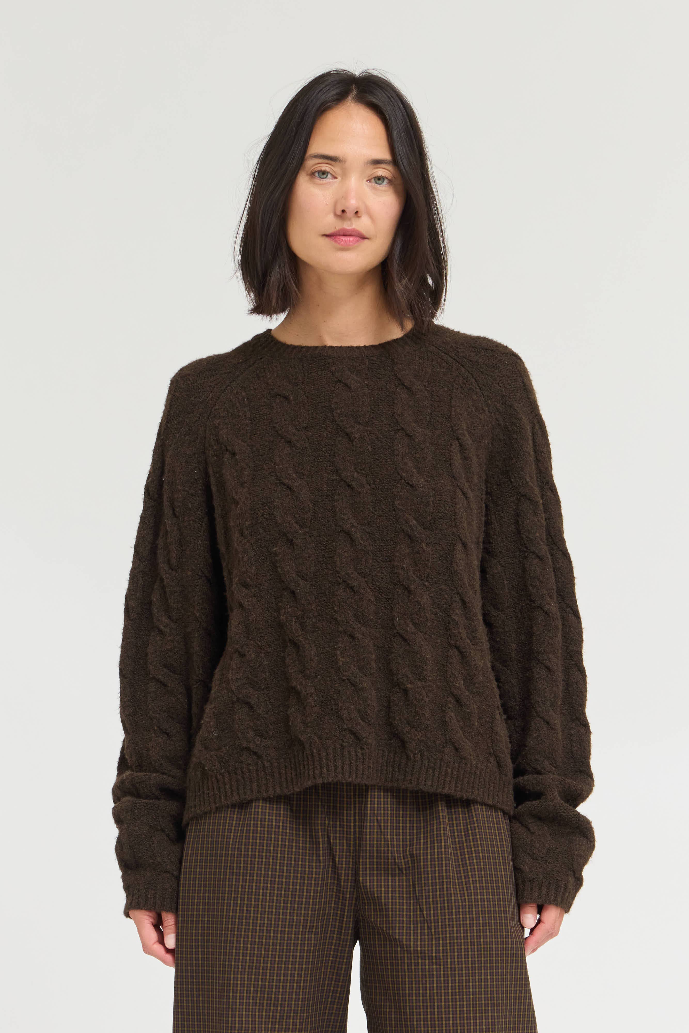 Wide Cable Knit Sweater