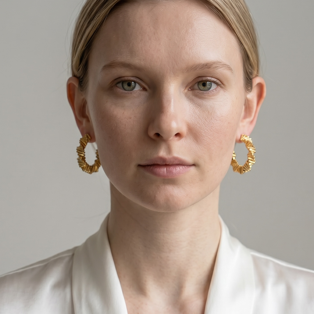 Twisted Shapes C-Hoop Earrings