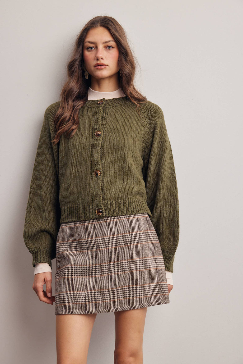 Classic Knit Button Front Cardigan