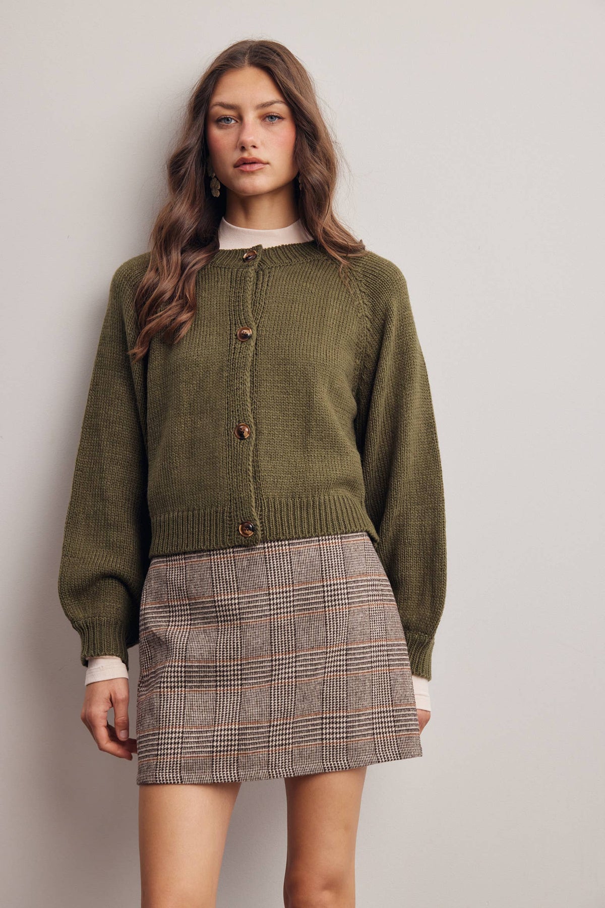 Classic Knit Button Front Cardigan