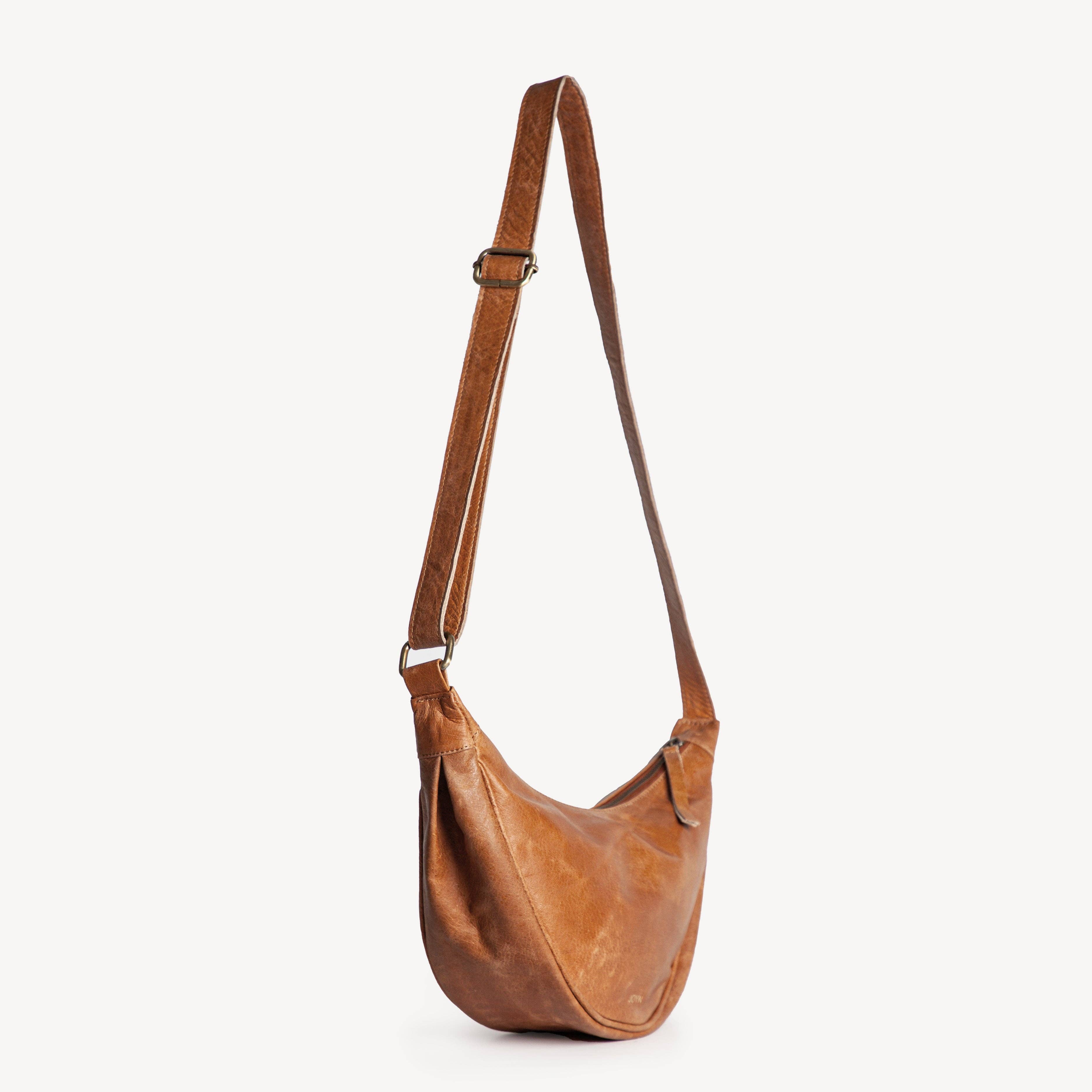 Leather Moon Sling Bag
