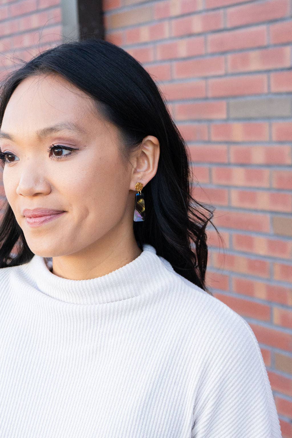 Mia Mini Earrings- Midnight Opal