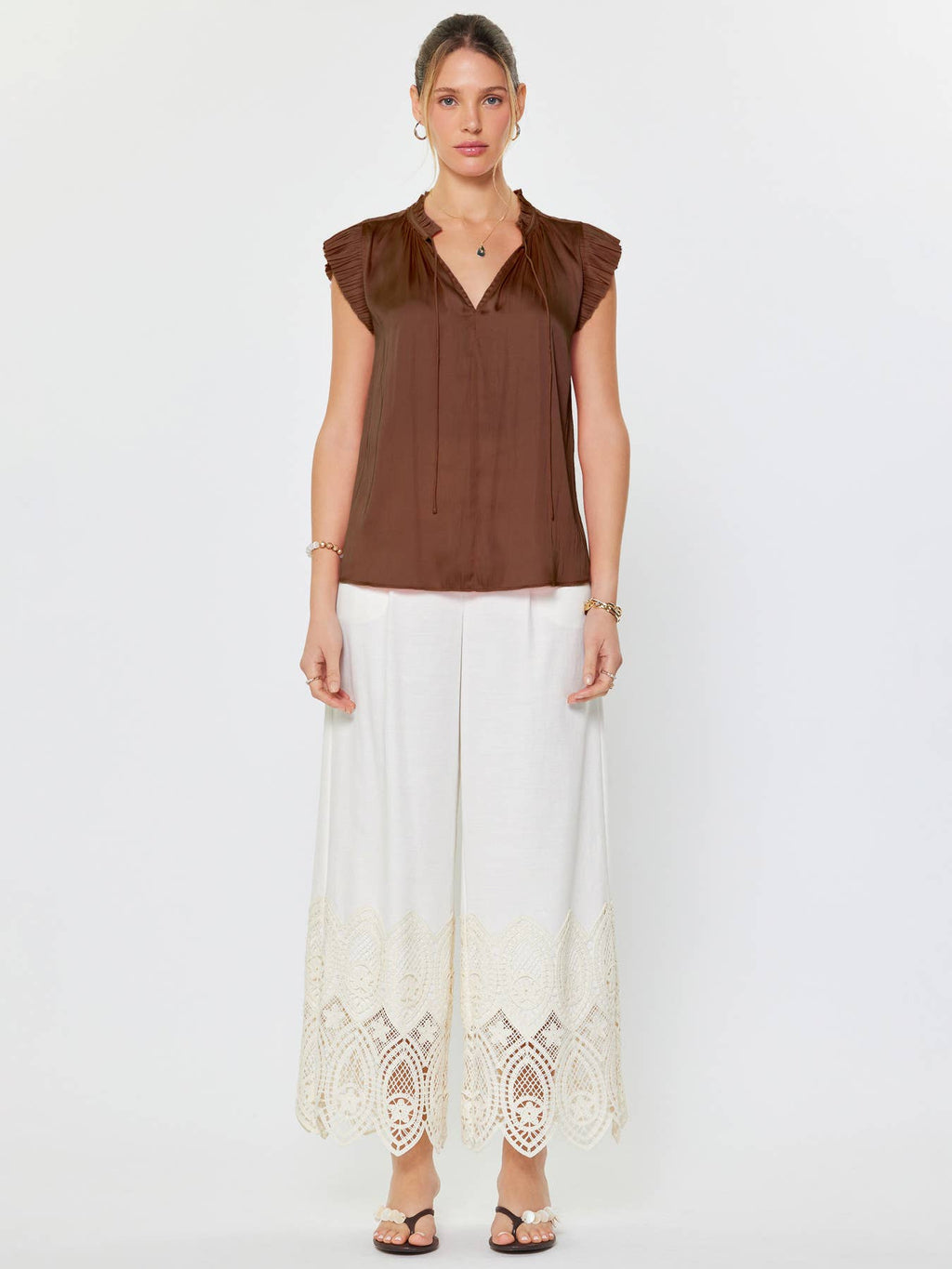 Margot Pleated Sleeve Blouse