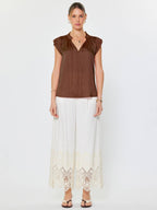 Margot Pleated Sleeve Blouse