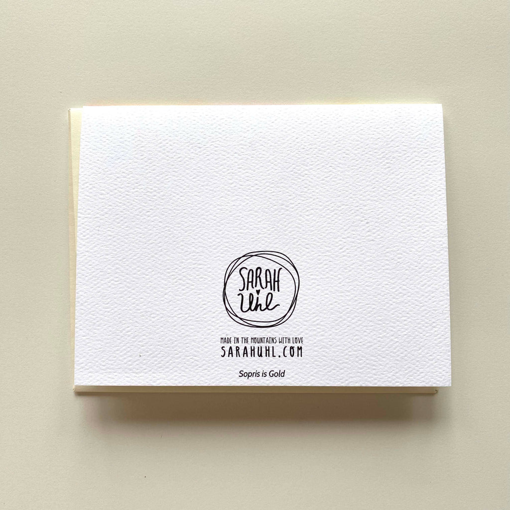 Mountain Art Notecards: Sopris is Gold