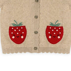 Strawberry Pocket Baby Knit Cardigan + Shorts Set (Organic)