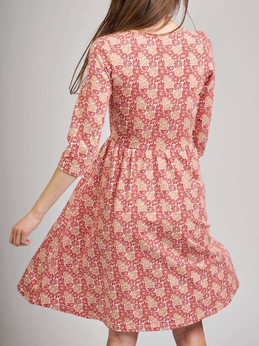 Callie 3/4 Sleeve Wrap Dress Matisse Vermillion