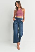 Cargo Pocket Wide Leg Jeans