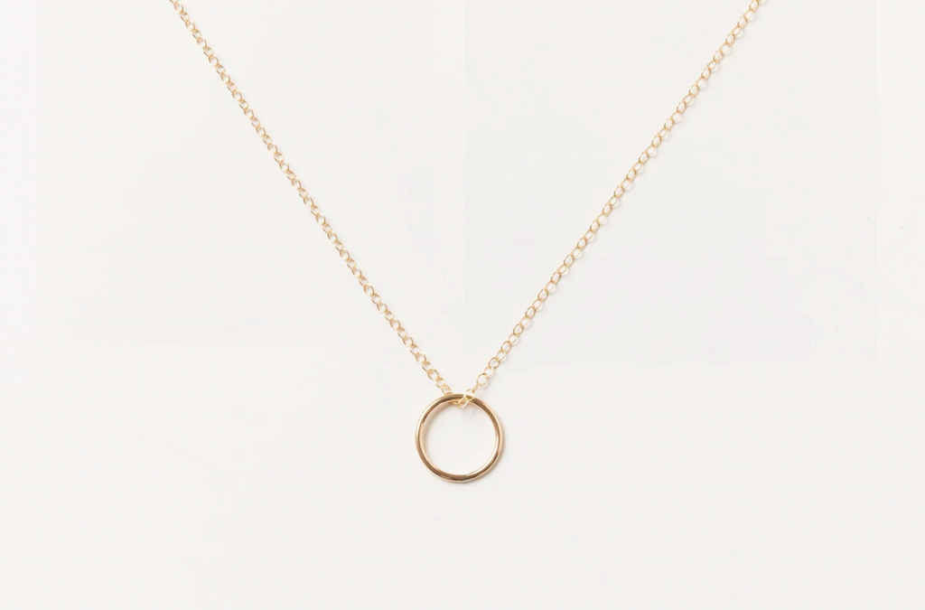 Sol Circle Necklace | Gold Fill