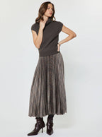 Turtleneck Short Sleeve Knit Sweater