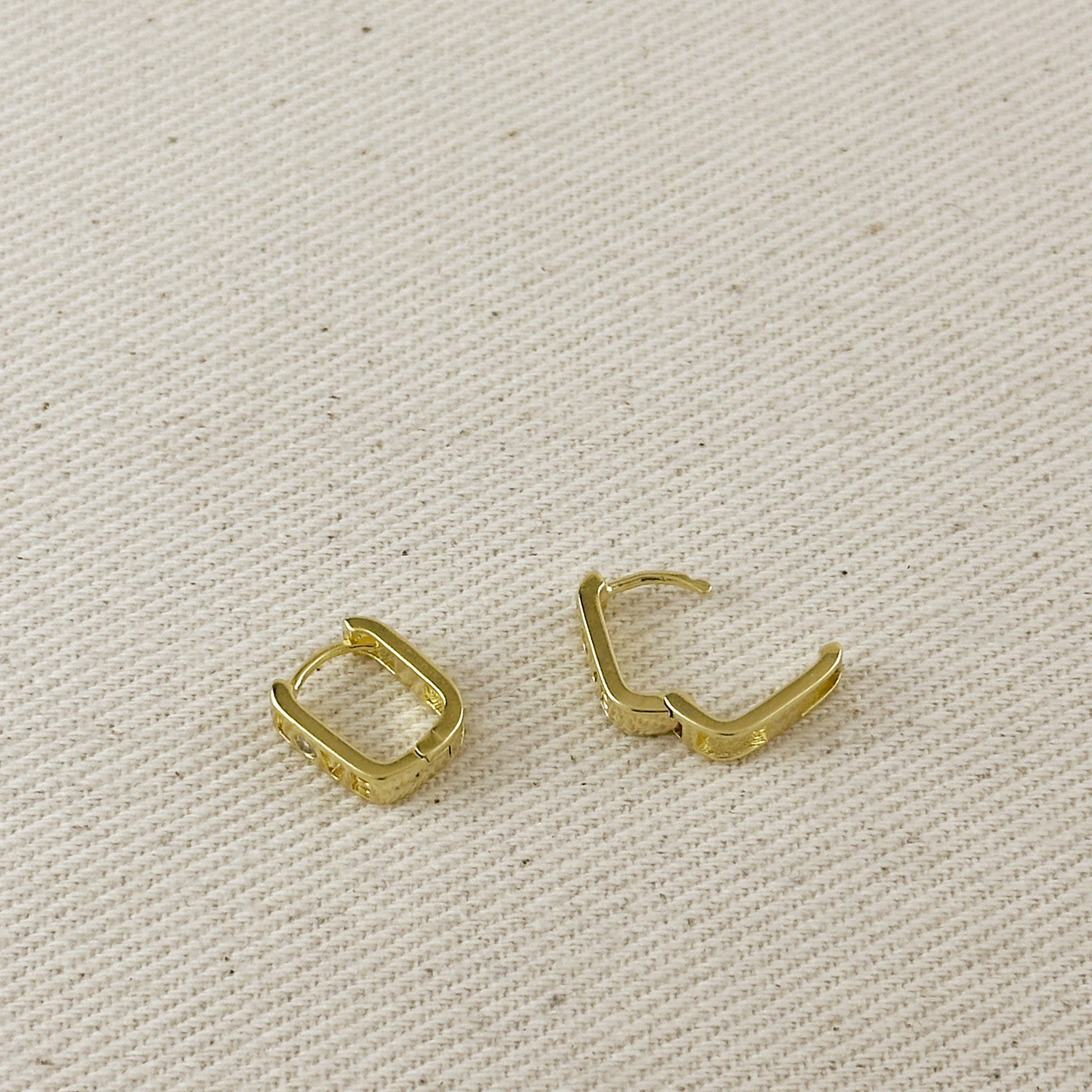 Love CZ Hoop Earrings
