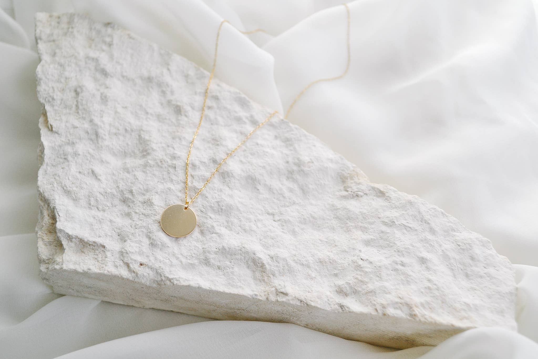 Gold Fill Disc Necklace