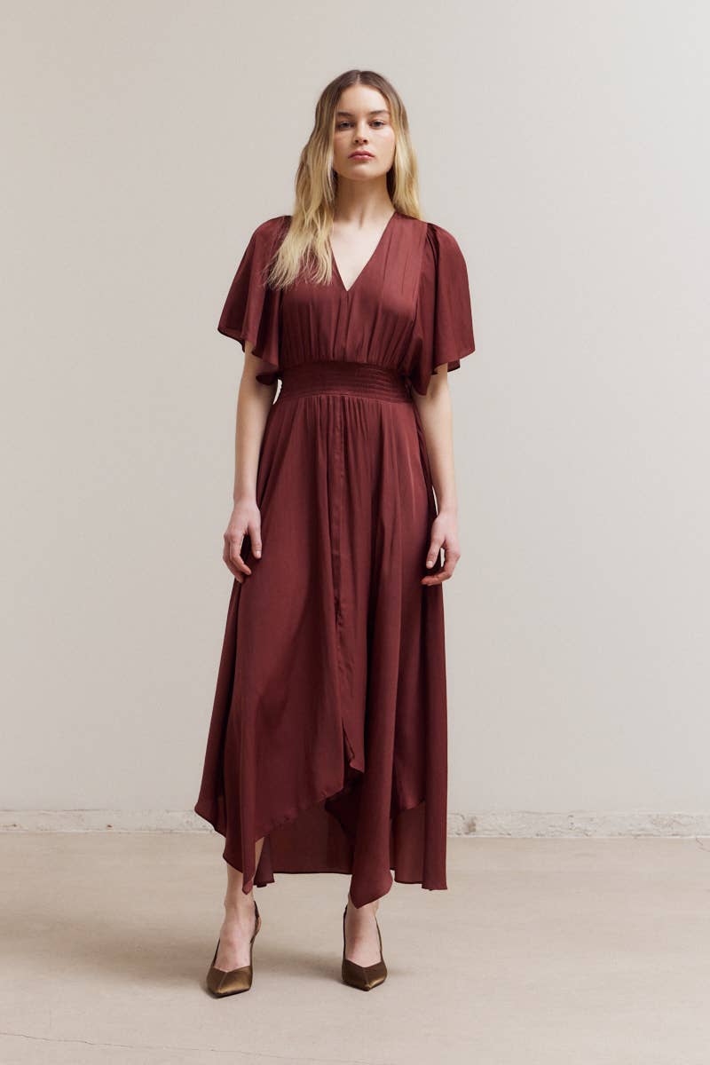 Unbalanced Skirt Maxi Dress
