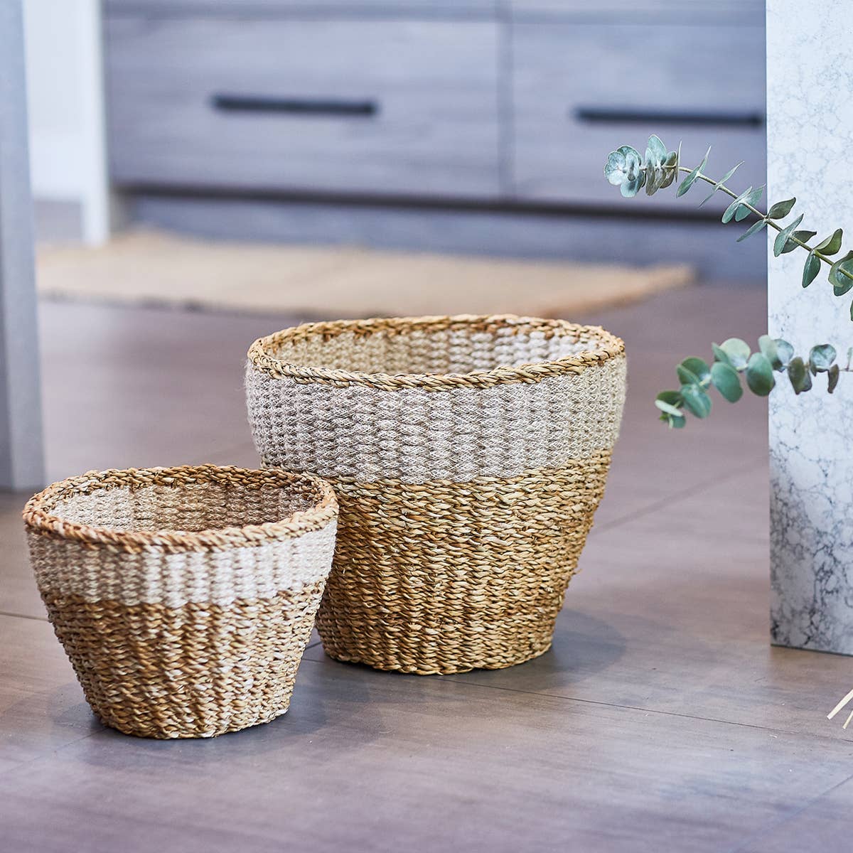 Handwoven Wicker Storage Basket • Savar Planter
