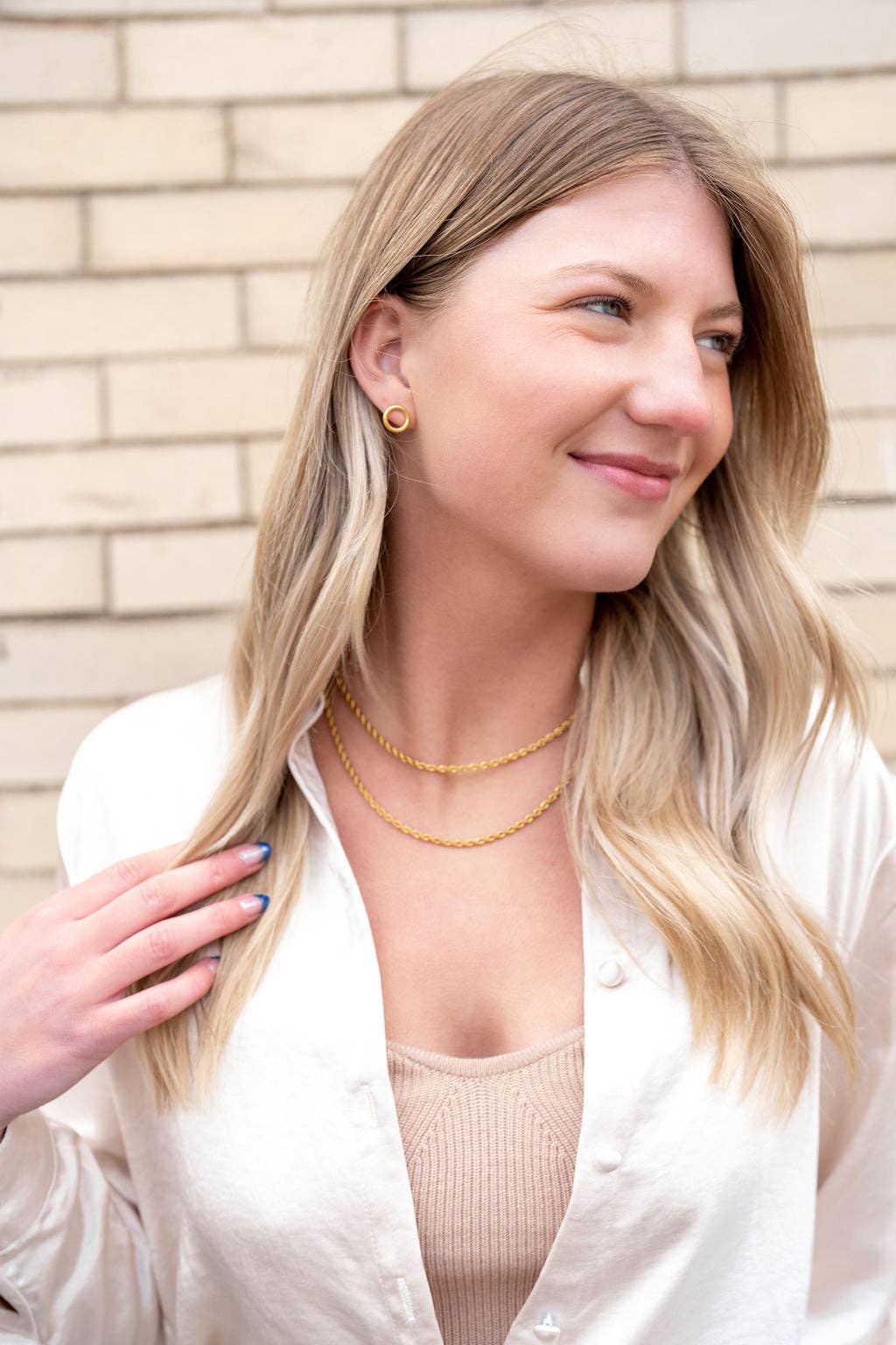 Small Luxe Gold Oriana Studs