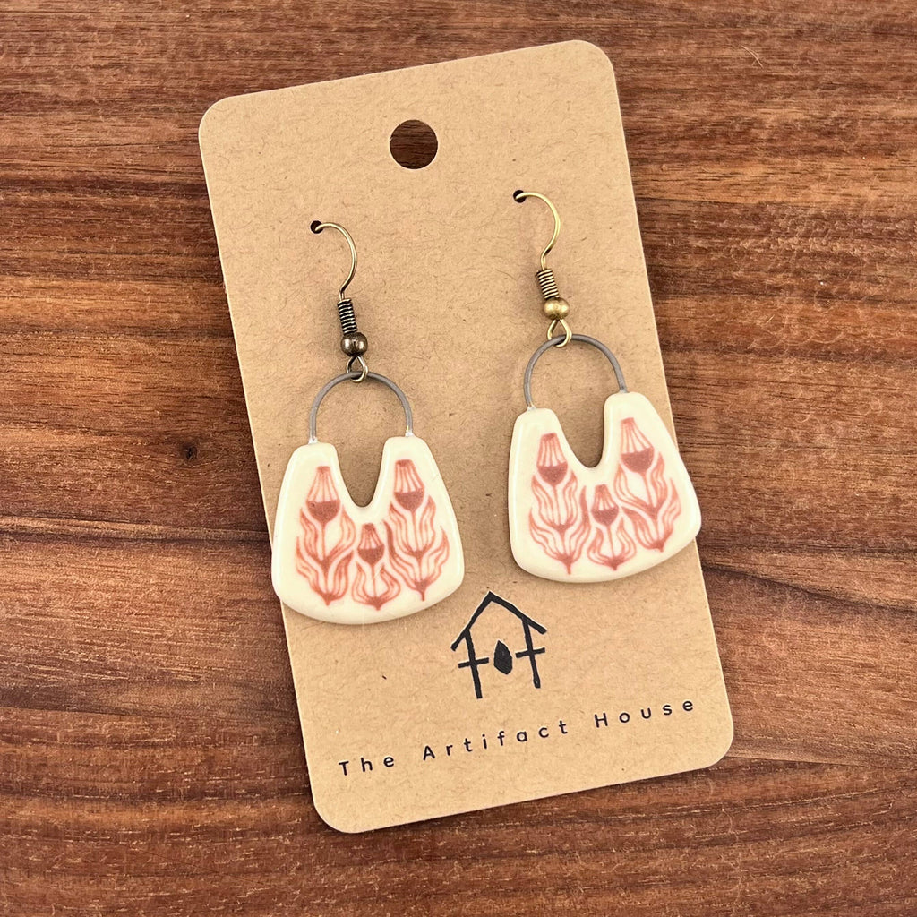 Rose Short Leafy Earrings