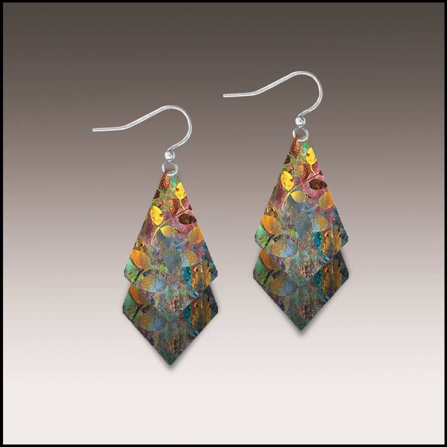 Forest Foliage Dangle Stack Handmade Earrings