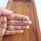 Silver Luxe Bar Stud Earrings