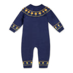 Floral Fair Isle Knit Baby Jumpsuit (Organic Cotton)