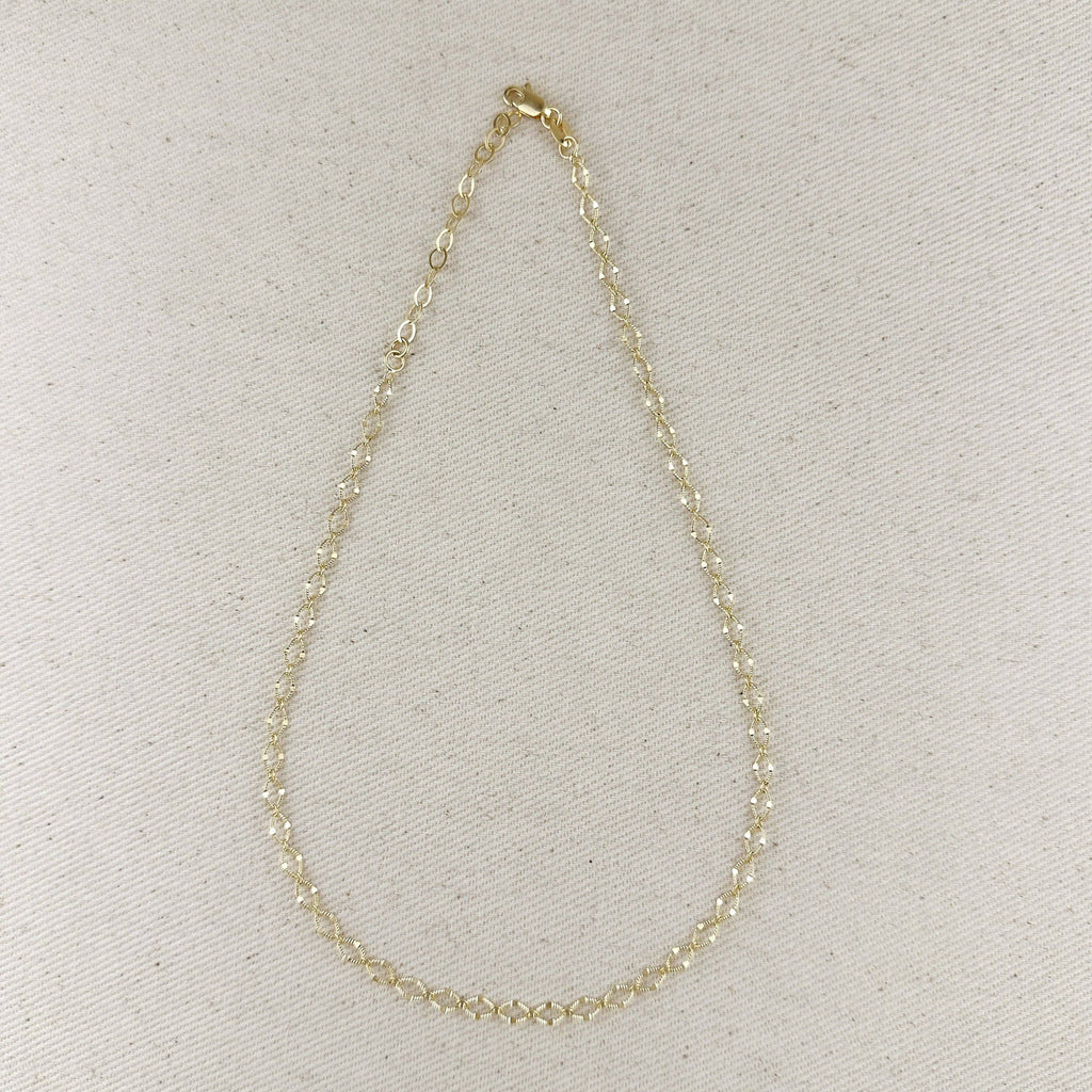 Diamond Cut Detailed Chain Necklace