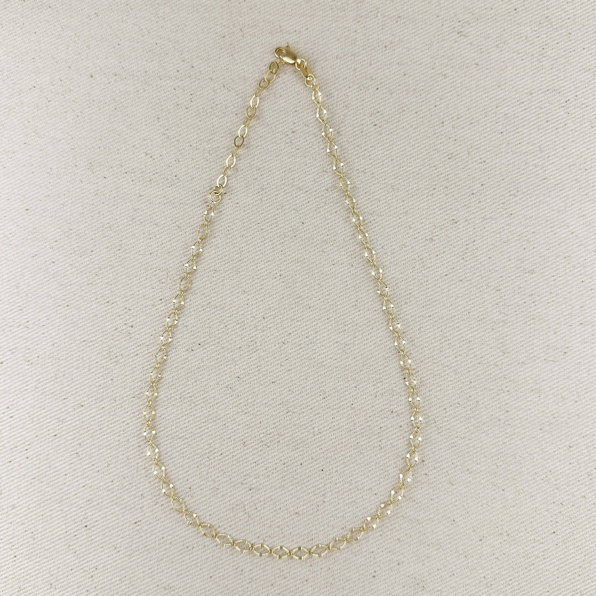 Diamond Cut Detailed Chain Necklace
